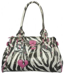 Zebra Print Designer Handbag by Anna Smith Handbag