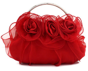 Stunning Red Bridal Favorite Flower Party Bag by Clutch