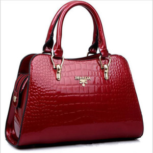 Trendy Fashion Bolsas Patent Leather Handbag