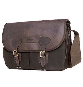 Attractive Barbour Waxed Cotton Leather Bag