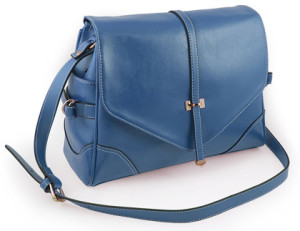 Real Leather Nice Looking Blue Handbag