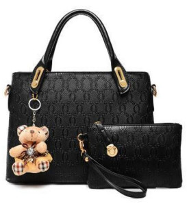 Black Nice Pattern Design Tote Shoulder Handbag